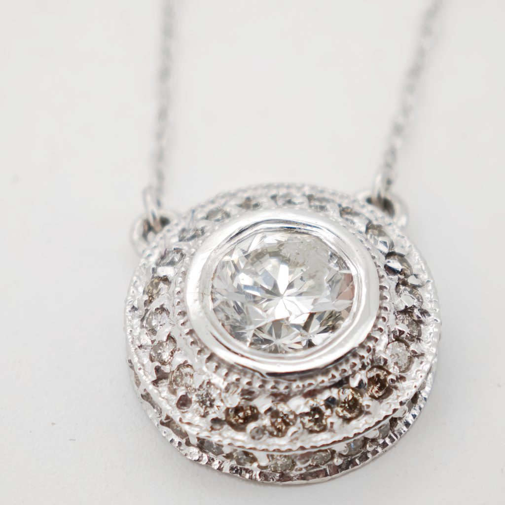 colier diamante aur 14k 1.08ct