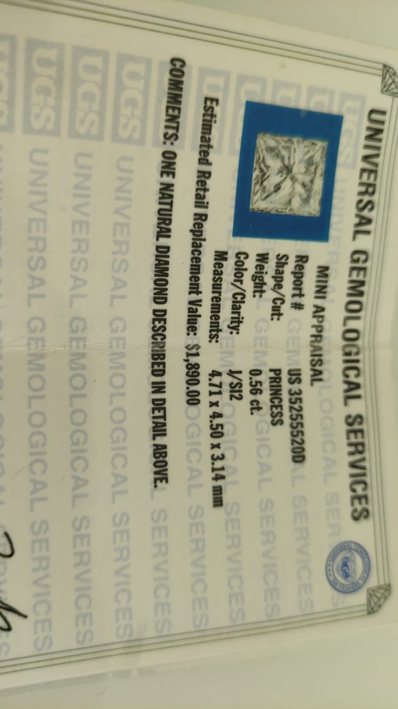 inel 14k cu diamant 0.56ct