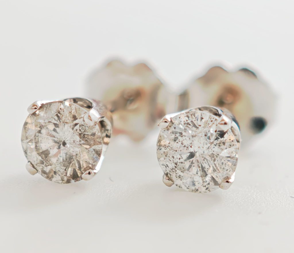 cercei aur 14k cu diamante 0.90ct