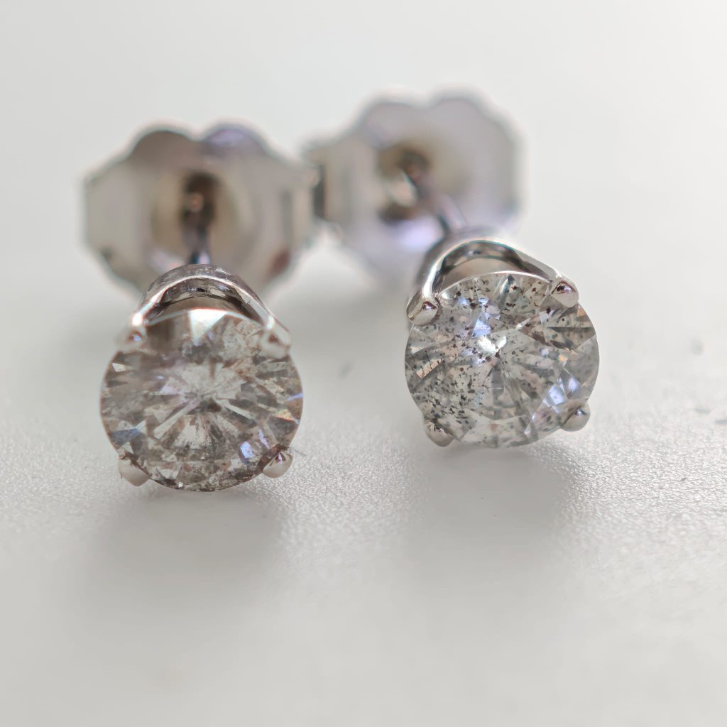 cercei aur 14k cu diamante 0.90ct