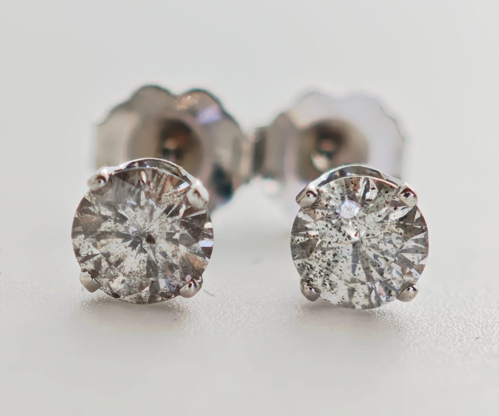 cercei aur 14k cu diamante 0.90ct