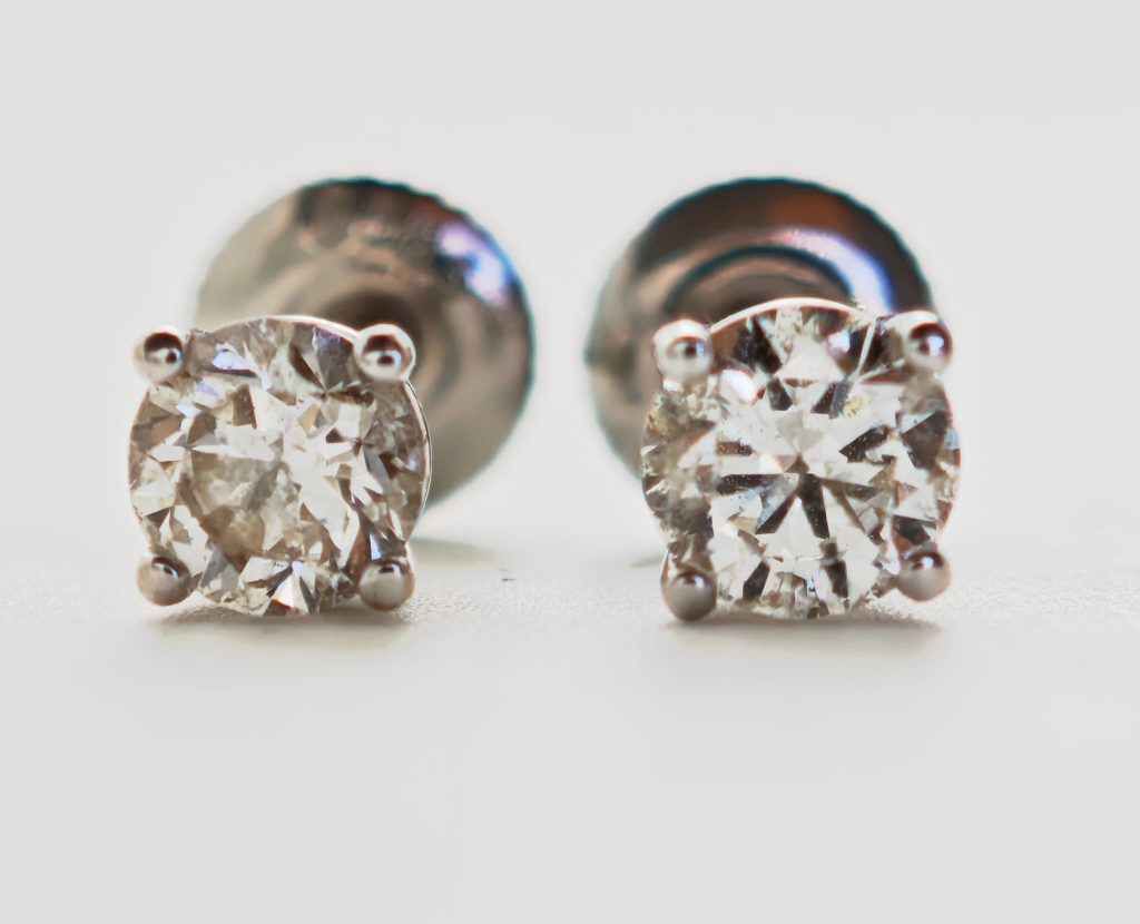 cercei aur 14k cu diamante 1.0ct