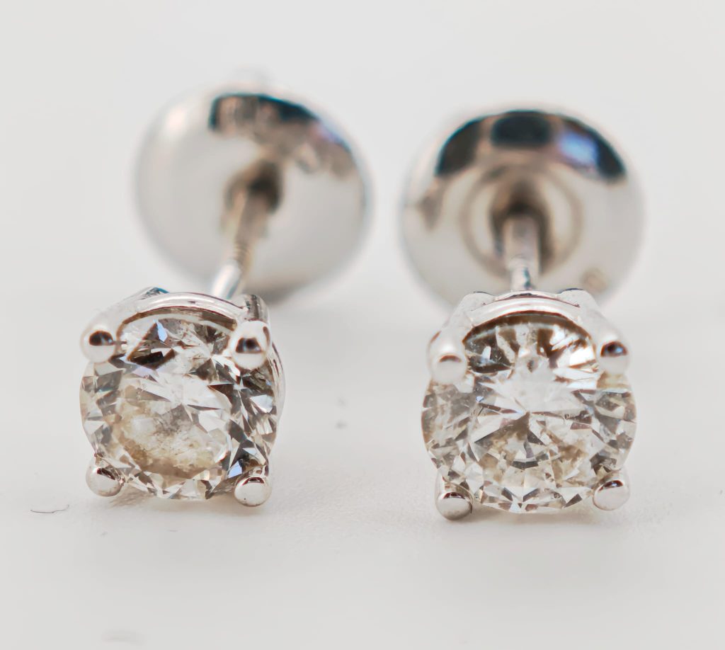 cercei aur 14k cu diamante 1.0ct