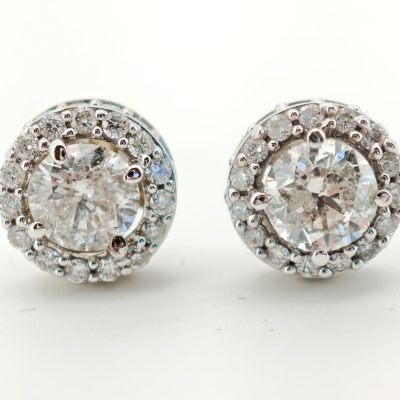 cercei aur 14k cu diamante 2.15ct