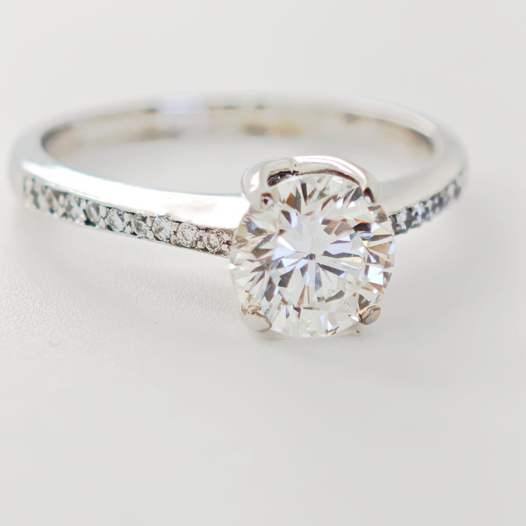 inel 14k cu diamante 1.15ct