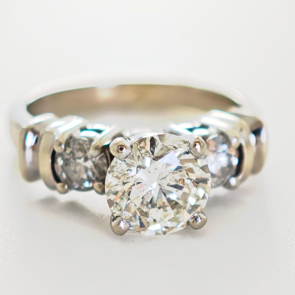 inel 14k cu diamante 1,54ct